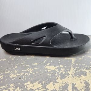 Oofos OOriginal Flip Flops Mens Size 9 Black Slip On Recovery Sandals W11 Comfrt